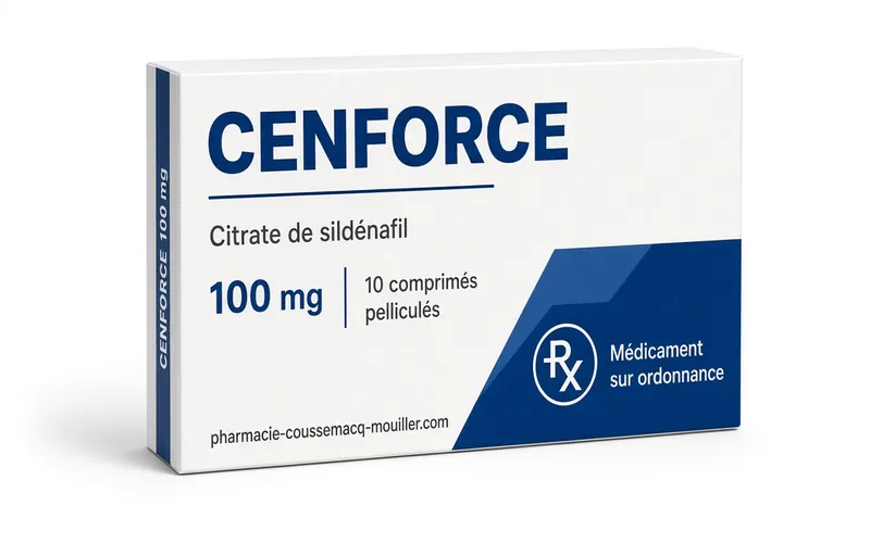 Boîte de Cenforce 50 mg comprimés sildénafil Pharmacie Coussemacq Mouiller