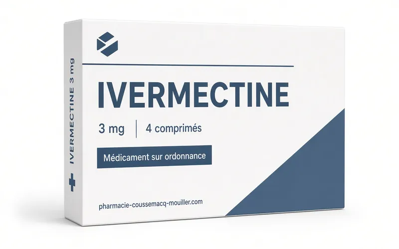 Boîte d'Ivermectin 6 mg comprimés générique de Stromectol Pharmacie Coussemacq Mouiller